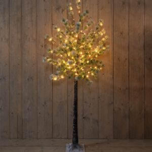 Dennenboom met sneeuw 96 LED Classic 180cm