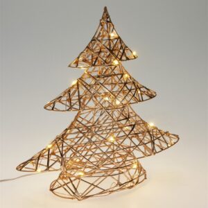 Kerstboom 30 cm met LED champagne