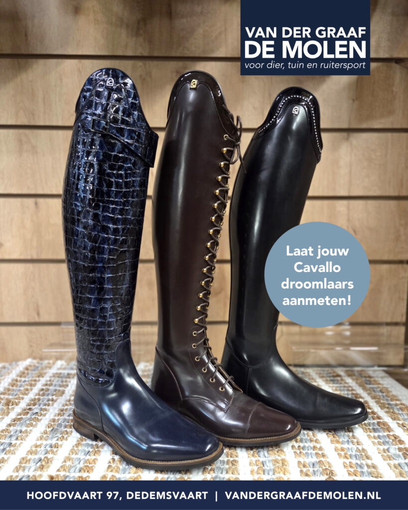 Cavallo dressuur of spring rijlaarzen aanmeten van der Graaf De Molen in Dedemsvaart